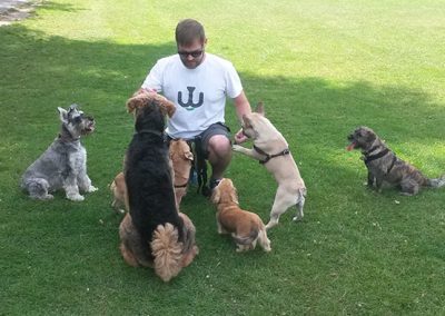 Nick with dogs