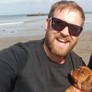 Nick Lindsay with dog