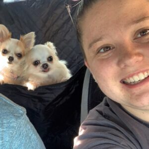 Holly with dogs